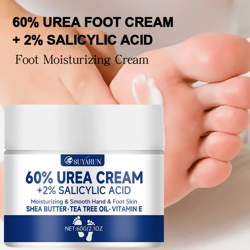 SUYARUN 60% Urea Foot Cream – Intensive Repair for Cracked Heels, Calluses & Dry Skin