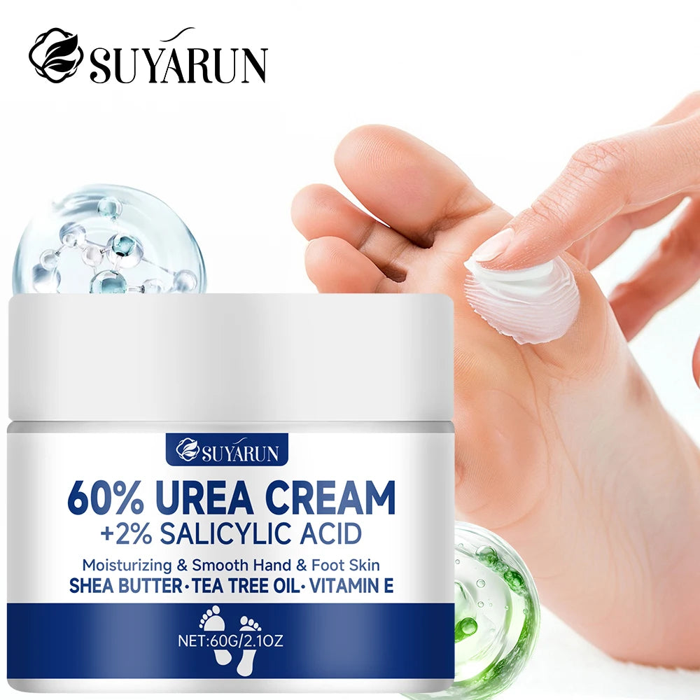 SUYARUN 60% Urea Foot Cream – Intensive Repair for Cracked Heels, Calluses & Dry Skin